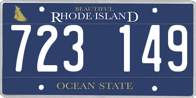 RI license plate 723149