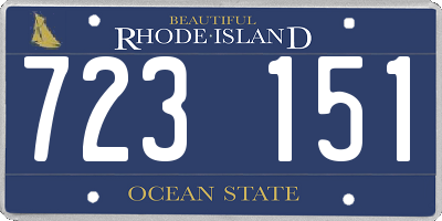 RI license plate 723151