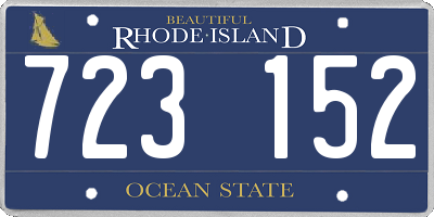 RI license plate 723152