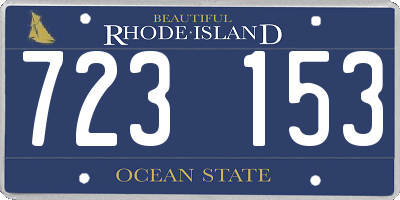 RI license plate 723153