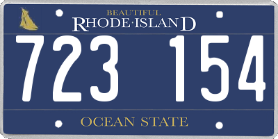 RI license plate 723154