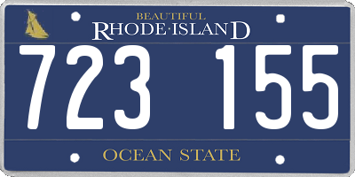 RI license plate 723155
