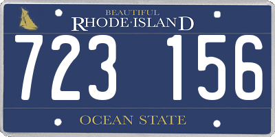 RI license plate 723156