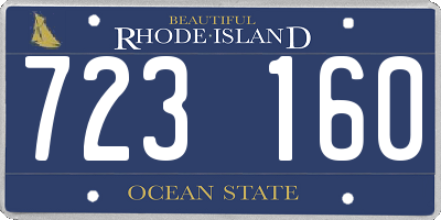 RI license plate 723160