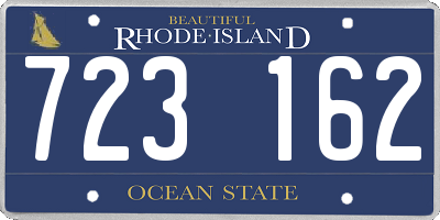 RI license plate 723162
