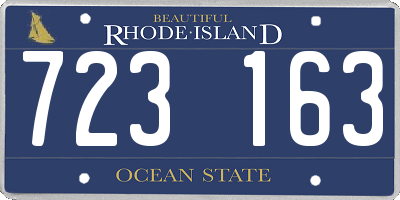 RI license plate 723163