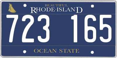 RI license plate 723165