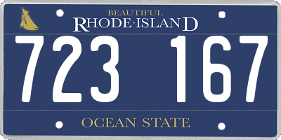 RI license plate 723167