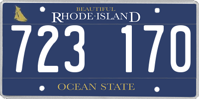 RI license plate 723170