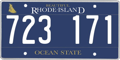 RI license plate 723171