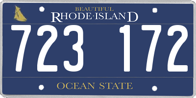 RI license plate 723172