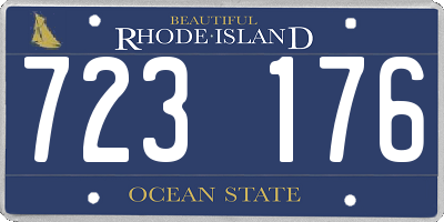 RI license plate 723176