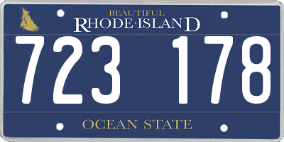 RI license plate 723178