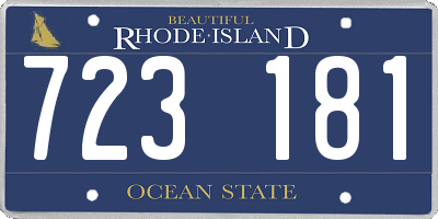RI license plate 723181