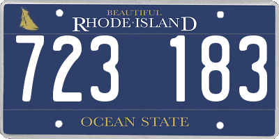 RI license plate 723183