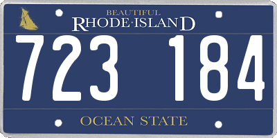 RI license plate 723184