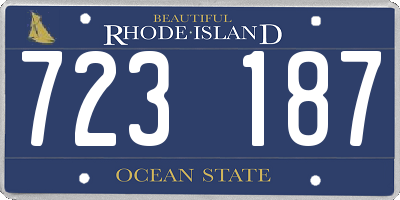 RI license plate 723187