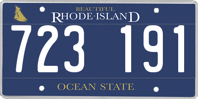 RI license plate 723191