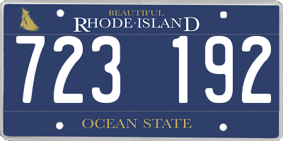 RI license plate 723192