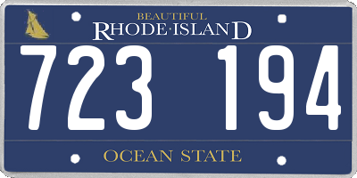 RI license plate 723194
