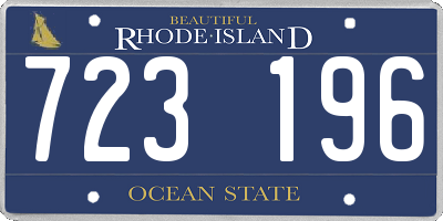 RI license plate 723196