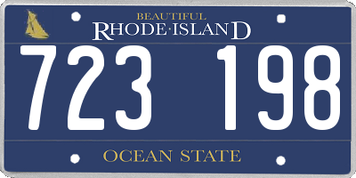 RI license plate 723198