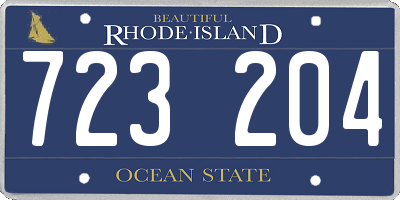 RI license plate 723204