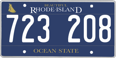 RI license plate 723208