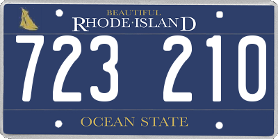 RI license plate 723210