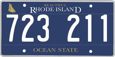 RI license plate 723211