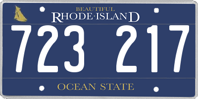 RI license plate 723217