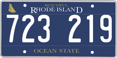 RI license plate 723219