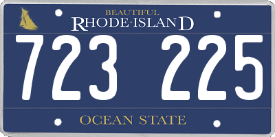 RI license plate 723225