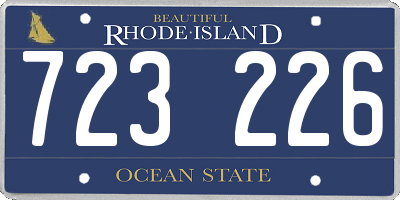 RI license plate 723226