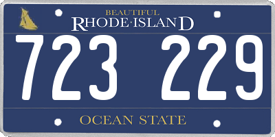 RI license plate 723229