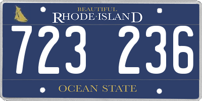 RI license plate 723236