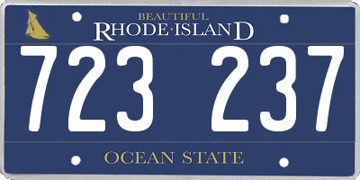 RI license plate 723237