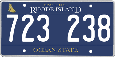 RI license plate 723238