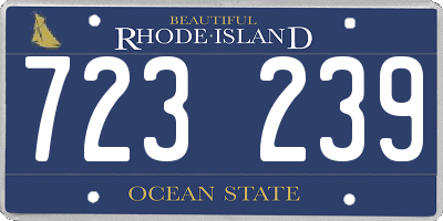 RI license plate 723239