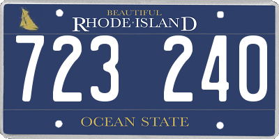 RI license plate 723240