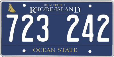 RI license plate 723242