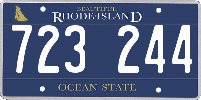 RI license plate 723244