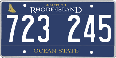 RI license plate 723245