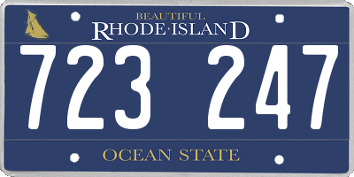 RI license plate 723247