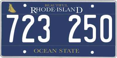 RI license plate 723250
