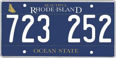 RI license plate 723252