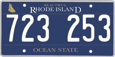 RI license plate 723253