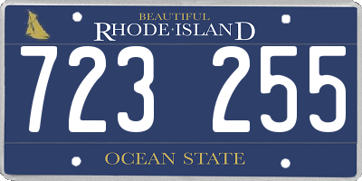 RI license plate 723255