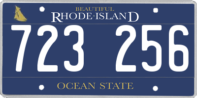 RI license plate 723256