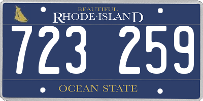 RI license plate 723259